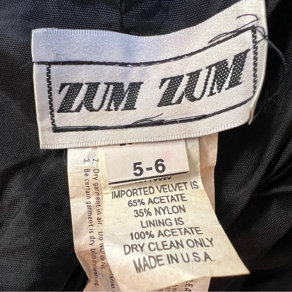 Zum Zum Vintage Black Velvet 90s Sequins Silver Beaded Halter Long 5-6 Dress XS - Picture 6 of 6